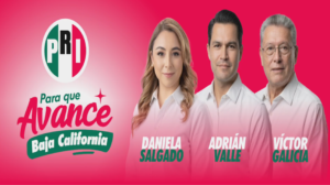 Daniela Salgado, Adrián Valle y Víctor Galicia toman la frontera: PRI Baja California entra a la defensa de México